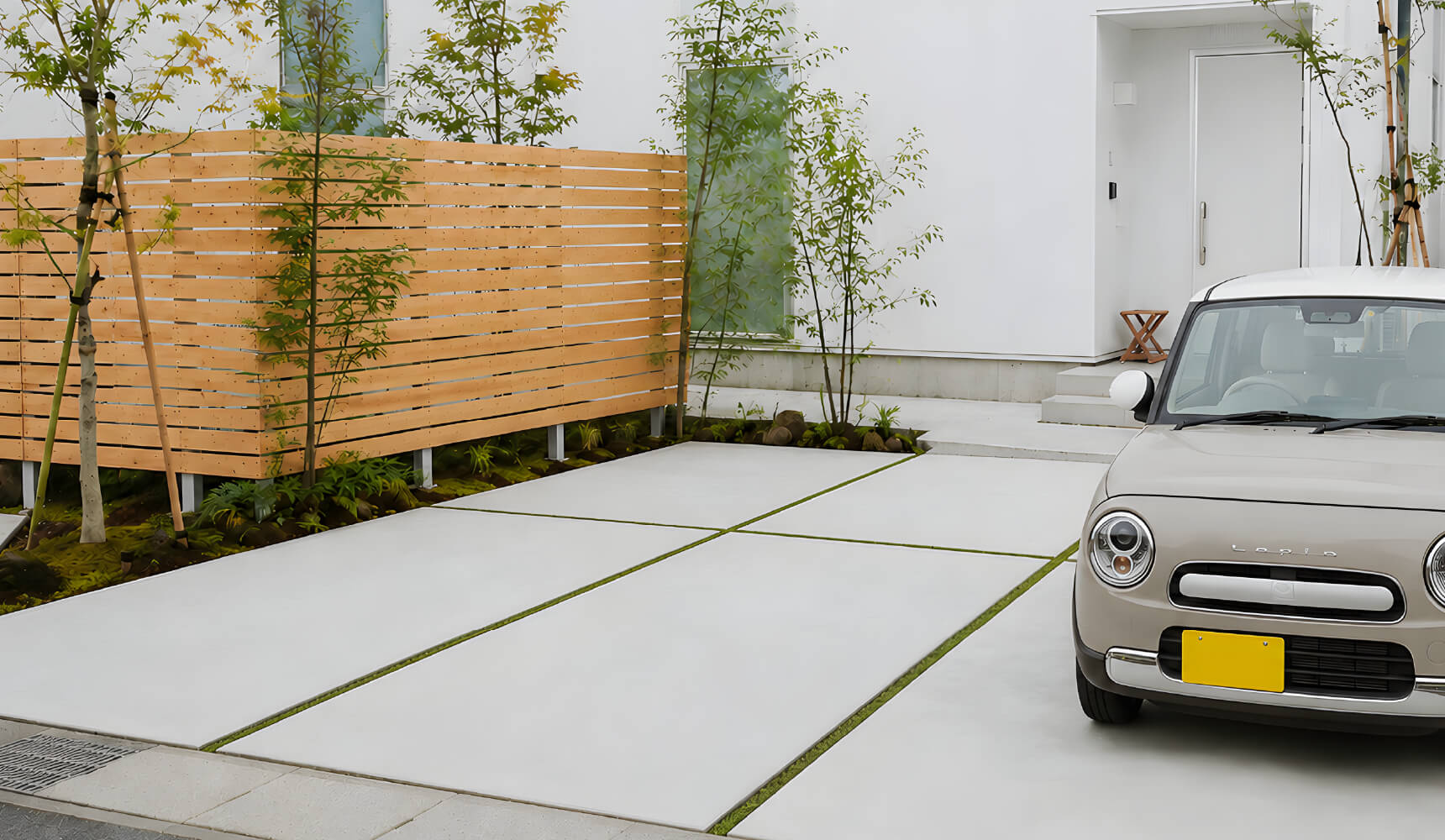 お庭を駐車場に施工するイメージ